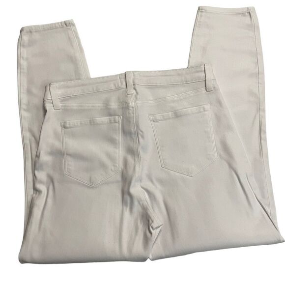 L'AGENCE Margot High-Rise Stretch Skinny Ankle Jeans Blanc Coated sz 30 New - Picture 4 of 7